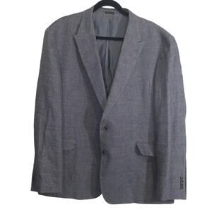 Joseph Abboud‎ Profili Italy Linen Blend Blue 48R Slim Fit Blazer Suit Jacket